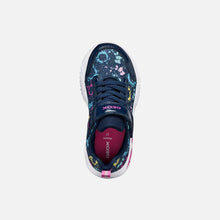 Load image into Gallery viewer, Geox | Assister Girls Navy Blue Shoe with Multicolor Design &amp; Lights | J45E9B