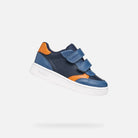Geox Navy Orange Boys Velcro Trainers B555LA