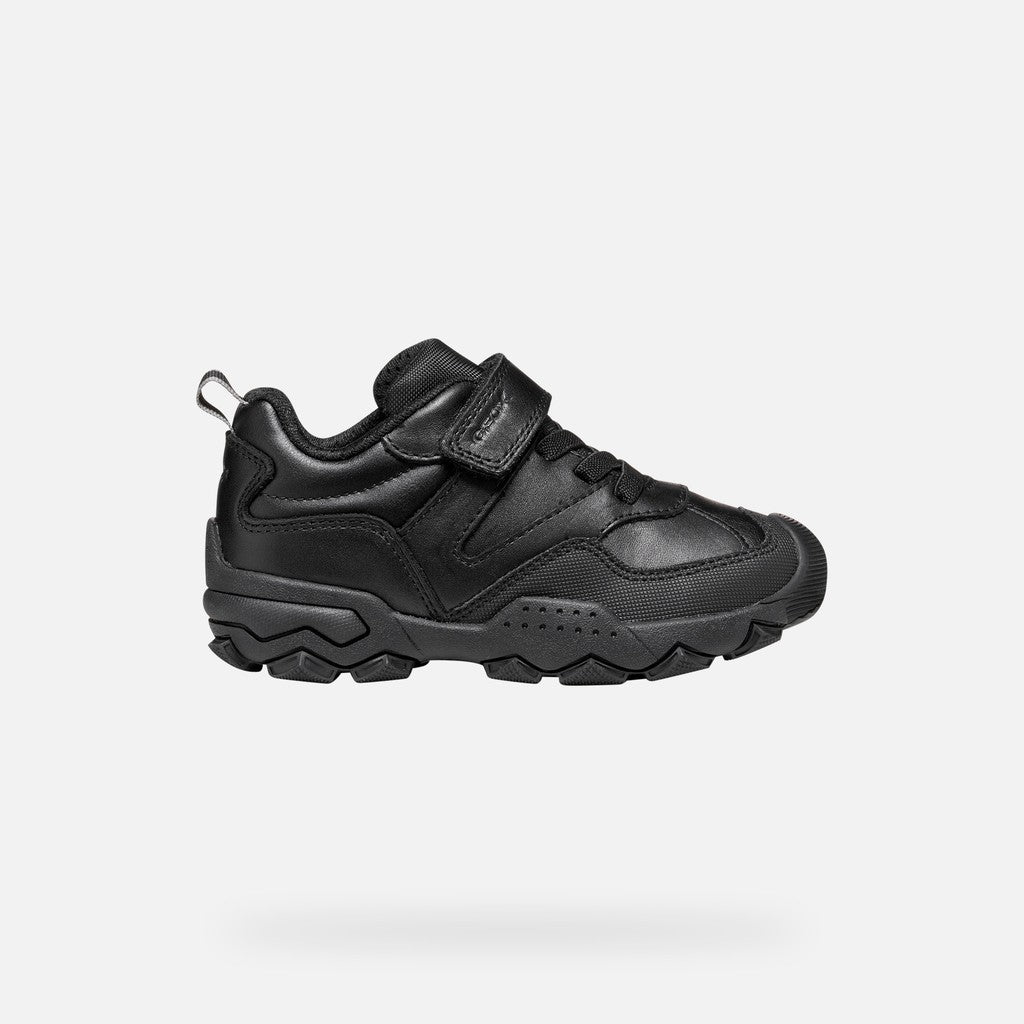 Geox Black Velcro Shoes J669VD