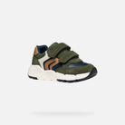 Geox Musk Green Cognac Boys Trainers B656GC