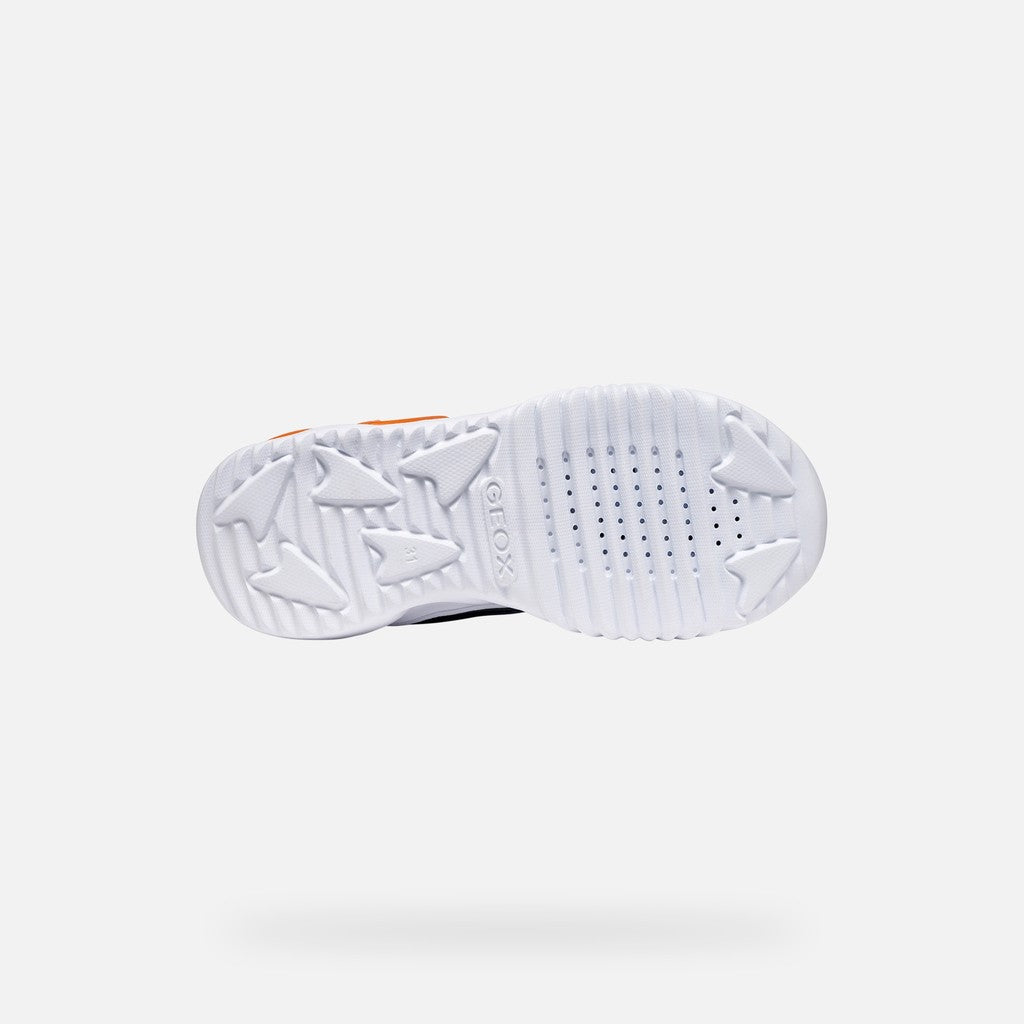 Geox Black Orange Boys Trainers J66DZB