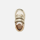 Geox Ivory Gold Girls Velcro Trainers B564CA