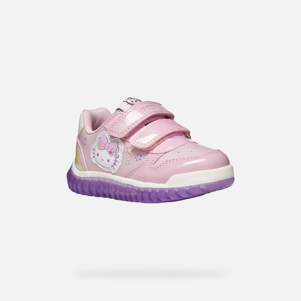 Geox Lightyloo Pink Hello Kitty Velcro Trainers B6661B