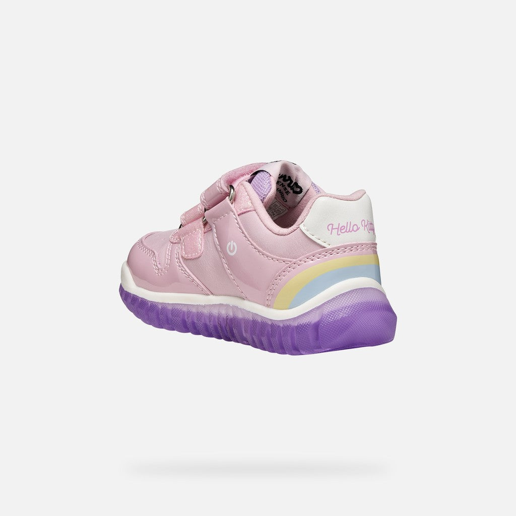 Geox Lightyloo Pink Hello Kitty Velcro Trainers B6661B