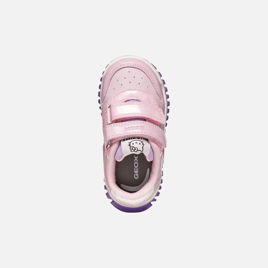 Geox Lightyloo Pink Hello Kitty Velcro Trainers B6661B