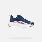 Geox Navy Pink Girls Trainers J667KA