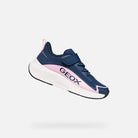 Geox Navy Pink Girls Trainers J667KA