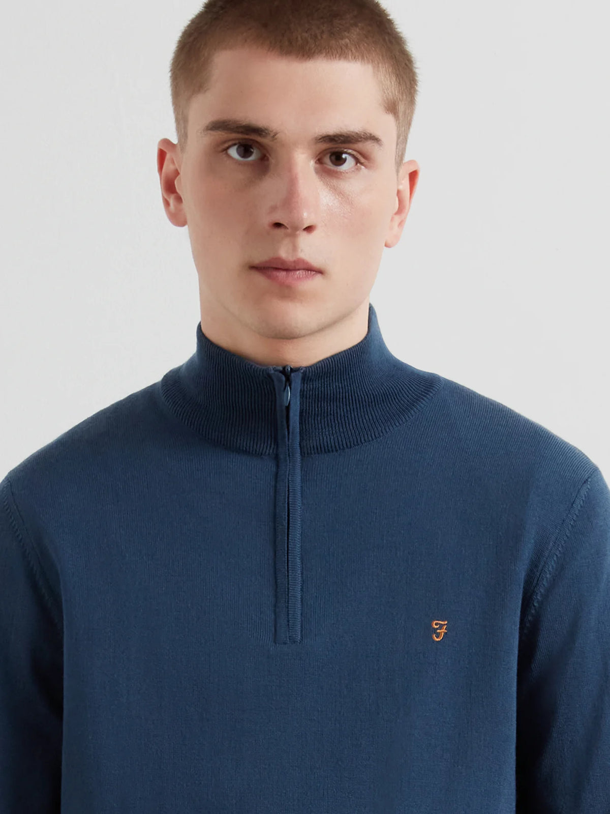 Farah Redchurch Blue Zip Knit f4gf9082 495