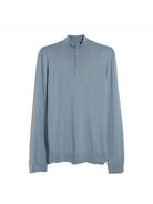 Farah Icelandic Blue Merino Zip Knit F4GF9082 926
