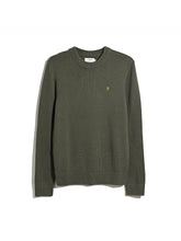 Load image into Gallery viewer, Farah | Shepard Cotton Crew Knit in Rosemary Green | F4GFG000 300