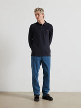 Load image into Gallery viewer, Farah Long Sleeve Polo Navy f4kfd034 412