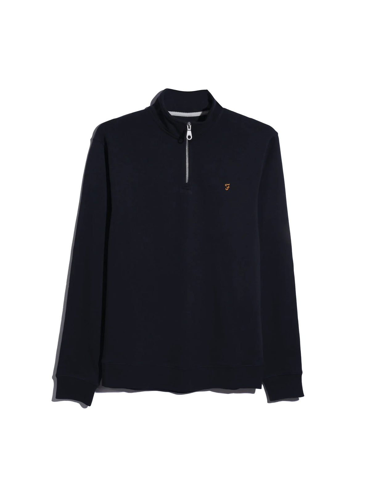 Farah Navy Zip Sweat F4KFG056 412