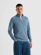 Farah Jim Blue Zip Sweat F4KSB073 401