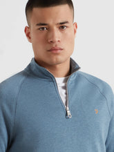 Load image into Gallery viewer, Farah Jim Blue Zip Sweat F4KSB073 401