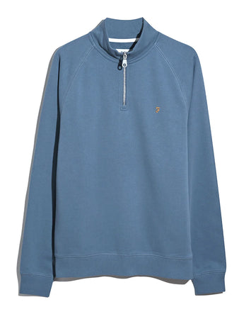 Farah Jim Blue Zip Sweat F4KSB073 401