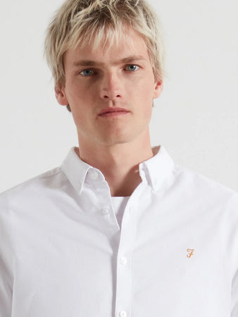 Farah White Slim Fit Shirt f4wsb060 104