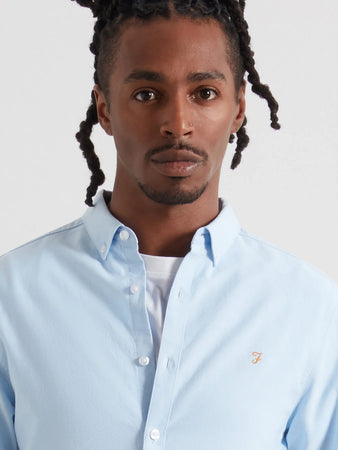 Farah Sky Blue Slim Fit Shirt f4wsb060 468