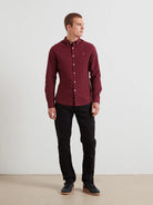 Farah Burgundy Slim Fit Shirt F4WSB060 507