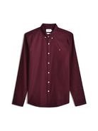 Farah Burgundy Slim Fit Shirt F4WSB060 507
