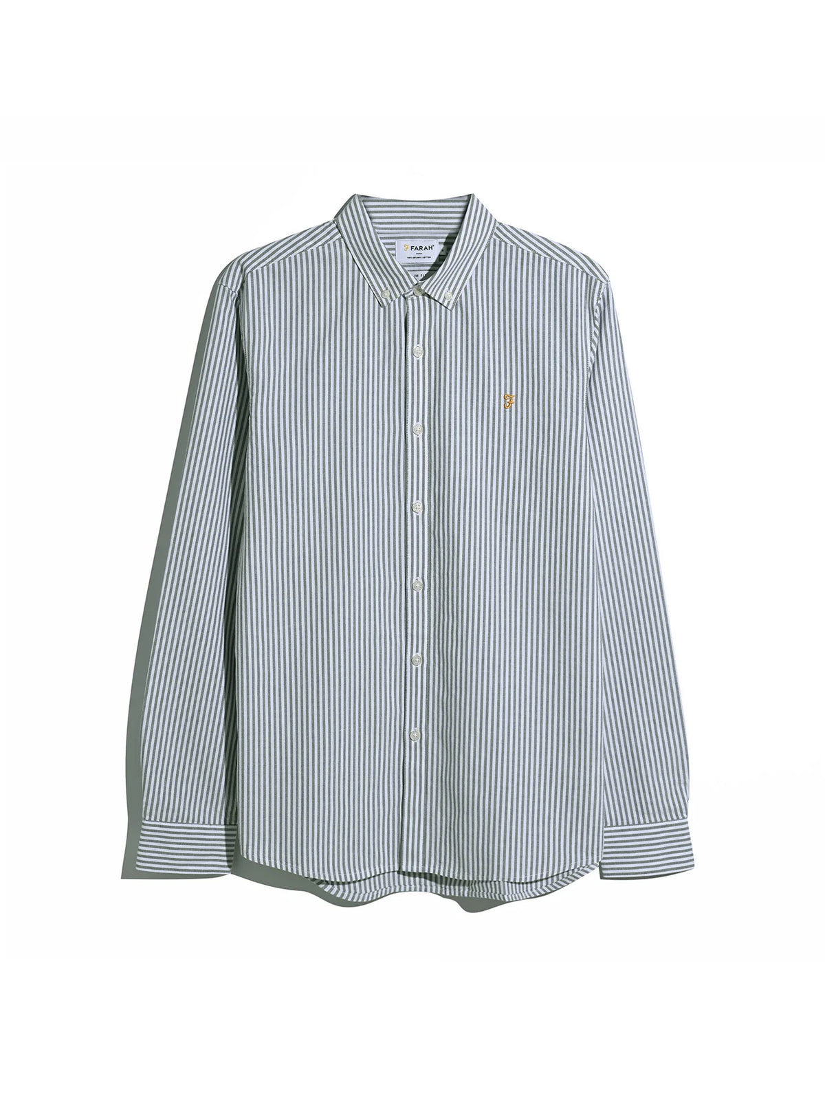 Farah Green Stripe Slim Fit Shirt F4WSB070 300