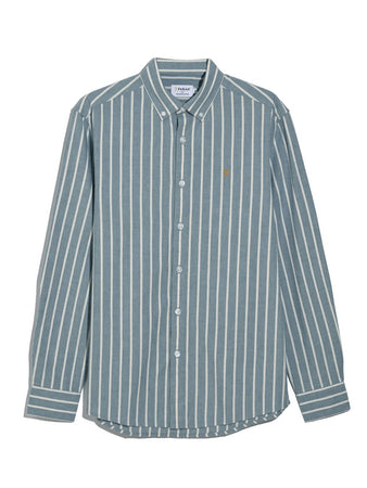 Farah Steen Blue Striped Shirt F4WSG014 401
