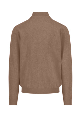 Fynch Hatton Tobacco Beige Zip Jumper 1613 215 213
