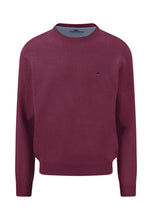 Load image into Gallery viewer, Fynch Hatton Merlot Crew Neck Jumper 1613 210 368