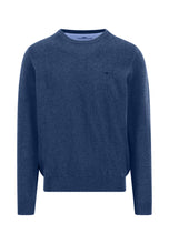 Load image into Gallery viewer, Fynch Hatton Midnight Blue Crew Neck Jumper 1613 210 672