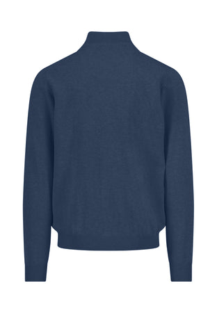 Fynch Hatton Navy Blue Zip Jumper 1613 215 680
