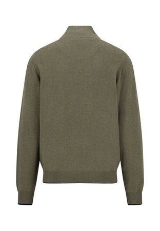 Fynch Hatton Green Button Zip Jumper 1602 227 719