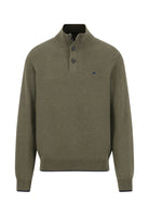 Fynch Hatton Green Button Zip Jumper 1602 227 719