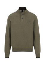 Load image into Gallery viewer, Fynch Hatton Green Button Zip Jumper 1602 227 719