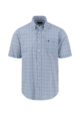 Fynch Hatton Short Sleeve Printed Shirt 1604 5071 727