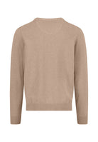 Fynch Hatton Taupe Beige V Neck Jumper sfpk 211 864