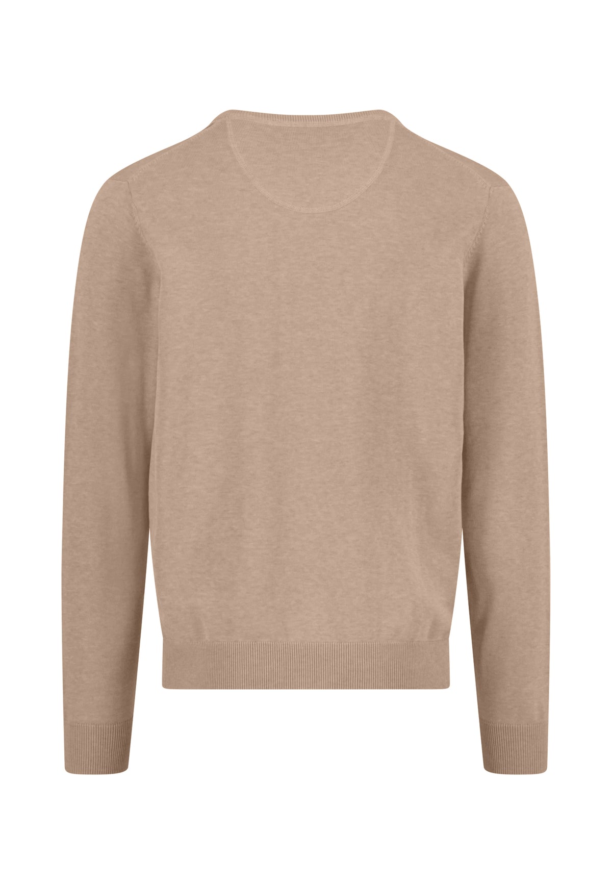 Fynch Hatton Taupe Beige V Neck Jumper sfpk 211 864
