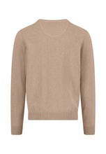 Load image into Gallery viewer, Fynch Hatton Taupe Beige V Neck Jumper sfpk 211 864