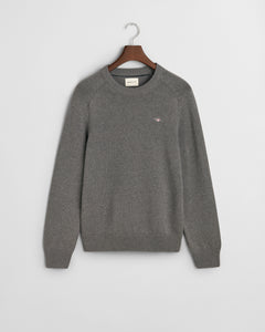 Gant | Casual Cotton Crew Knit in Grey | 8030220 92