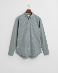 Gant | Micro Gingham Regular Fit Shirt in Green | 3240163 373