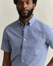 Load image into Gallery viewer, Gant Blue Gingham Short Sleeve Shirt 3000151 436