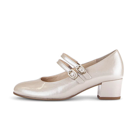 Gabor Beige Patent Heel Shoe 82.212.92
