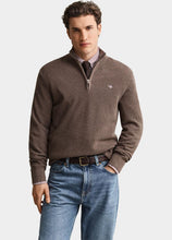 Load image into Gallery viewer, Gant Brown Zip Knit 8030292 294