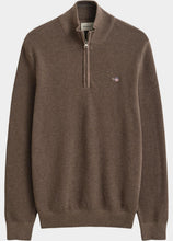 Load image into Gallery viewer, Gant Brown Zip Knit 8030292 294