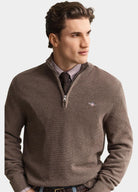 Gant Brown Zip Knit 8030292 294