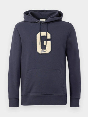 Gant | Navy Hoody with G Logo Badge | 2067092 433