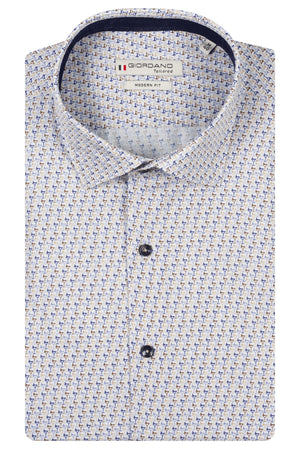 Giordano Beige Cocktail Print Shirt 617875 60