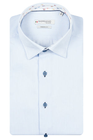 Giordano Blue Hairline Stripe Shirt 617830 61