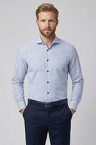 Giordano Blue Stripe Shirt 617840 61