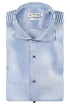 Giordano Blue Stripe Shirt 617840 61