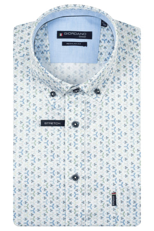 Giordano Green Blue Short Sleeve Shirt 616021 70