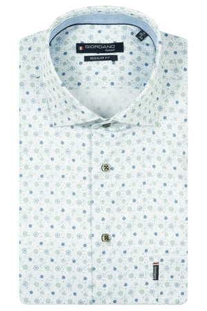 Giordano Green Blue Circle Print 617022 70